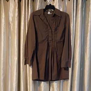 Hannah Chocolate Long Sleeve Shirt/Dress